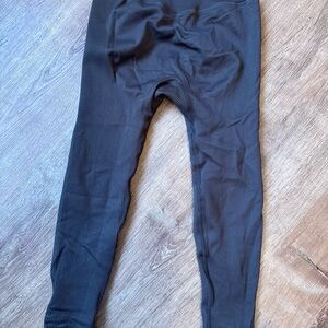 Senita Athletics Black Leggings with Wide Waistband and Slim Fit